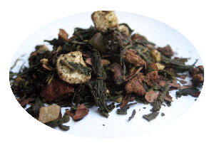 Chokladkaka med ingefärspäron - grönt te