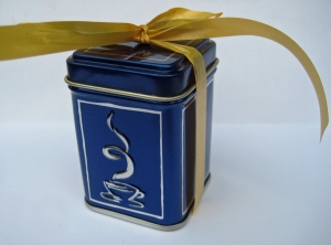 Miniburk Blå Kopp med 50 gr te