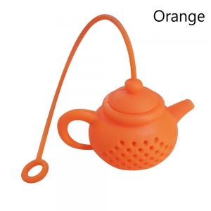 Tekanneformad tesil i silikon - orange